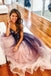 Fashion A Line Sweetheart Tulle Long Prom Dress Cheap Evening Dresses INQ41