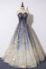 Unique A Line Strapless Ombre Long Prom Dresses Stunning Party Dresses INS59