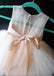 Cute Tulle Jewel Neckline Cap Sleeve Beading Flower Girl Dresses With Lace Appliques IN699