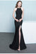 Charming Simple Style Long Sheath Sexy Cheap Black Prom Dresses K703