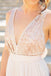 Unique Long Chiffon Sequin V-neck Backless Prom Dresses INA8