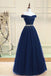 Burgundy A Line Off the Shoulder Beads Long Prom Dress INI52