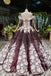 Princess Sparkly Off the Shoulder Long Prom Dresses, Ball Gown Quinceanera Dresses INS26