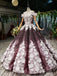 Princess Sparkly Off the Shoulder Long Prom Dresses, Ball Gown Quinceanera Dresses INS26