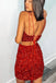 Two Pieces Tight Burgundy Sequins Sheath Short Homecoming Dresses INHD28