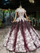Princess Sparkly Off the Shoulder Long Prom Dresses, Ball Gown Quinceanera Dresses INS26
