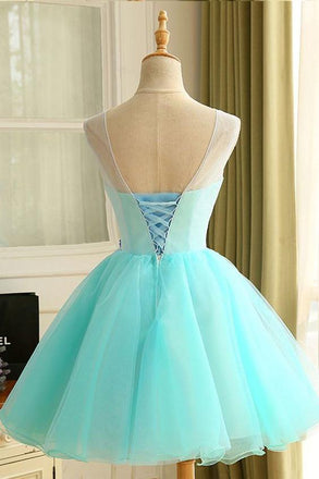 stunning Ball Gown Tulle Homecoming Dress Beautiful A Line Flower Short Prom Dress Party Dress IN366