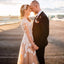 Lace A-line Long Sleeves Tulle Simple Cheap Long Wedding Dresses,Prom Dress IN889