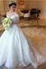 Ball Gown Romantic Long Train Luxury Off the Shoulder Wedding Dresses INE97