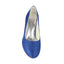 Royal Blue Lace Wedding Shoes, Elegant Low Heels Evening Shoes L-921