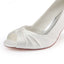 Ivory High Heels Satin Wedding Shoes, Princess Wedding Party Shoes L-928