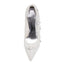 Ivory Ankle Lace Wedding Shoes, Lace Appliques Wedding Party Shoes L-941