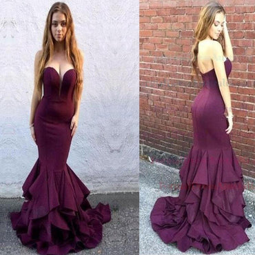 Long Sweetheart Strapless Mermaid Teens Prom Dresses, Evening Dresses for Women INH16