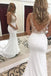 Elegant Mermaid Deep V-neck Wedding Dresses With Lace Appliques, Bridal Gown IN1813
