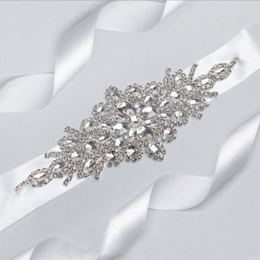 HanINade Rhinestones Wedding Belt Crystal Bride Sashes BS3
