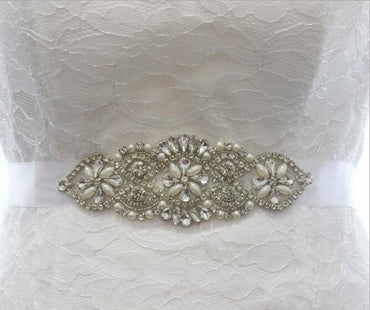Beautiful Inspired Bridal Belt Pearl Rhinestone BS8