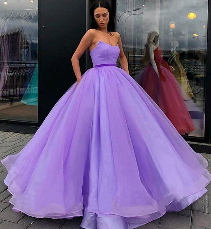 Sweetheart Yellow Long Modest Prom Gown, Long A-line Fashion Prom Dress INP79