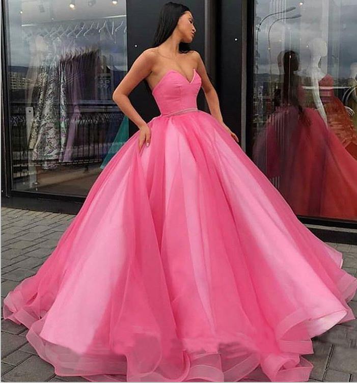 Sweetheart Yellow Long Modest Prom Gown, Long A-line Fashion Prom Dress INP79