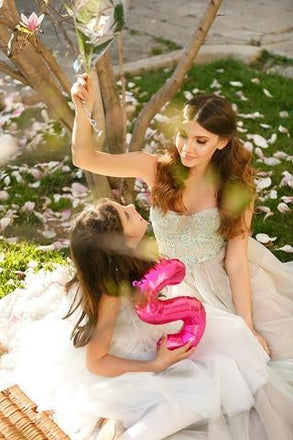 Princess A-line Spaghetti Straps Tulle Sweetheart Prom Dresses With Lace Appliques IN415