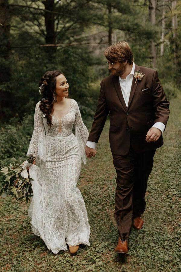 Beach wedding dresses long sleeve shop