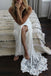Romantic Boho Backless Lace Mermaid Long Wedding Dress INC81