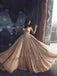 Sparkly A Line Elegant Long Prom Dress, Evening Party Dresses INP68