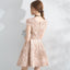 Beautiful A Line Short Sleeves Mini Lace Homecoming Dresses INC52