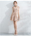 Beautiful A Line Short Sleeves Mini Lace Homecoming Dresses INC52