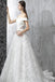 Princess White Off the Shoulder Lace A Line Wedding Dress IN637