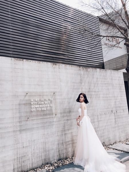 Sweetheart Strapless A-line Lace Tulle Beading Wedding Dresses With Court Train IN559
