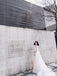 Sweetheart Strapless A-line Lace Tulle Beading Wedding Dresses With Court Train IN559