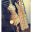 A Line Short Tulle Sleeveless Stars V Neck Homecoming Dresses INC99