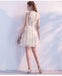 Cute A Line Lace Short High Neck Homecoming Dresses,Sweet 16 Dress INC60