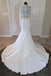 beautiful Sexy Deep V-Neck Lace Top Long Sleeve Mermaid Wedding Dress IN803