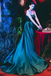 A-line Spaghetti Straps Dark Green Long Prom Dress Evening Dress INS21