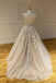 A-line Scoop Lace Appliques Long Prom Dress Cheap Evening Dress INS92