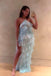 Pink Halter Ruffles Tulle Prom Dresses with Slit, A Line Long Backless Party Dress INDP11