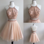 Cheap stunning Short Beading Backless Two Pieces Homecoming/Prom Dresses IN276