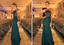 Fashion Dark Green Sheath Beading Sleeveless Long Prom Dresses IN865