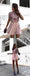 A-Line Jewel Short Pink Chiffon Homecoming Party Dress with Sequins Beading IND13