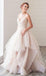 Simple A-line V-neck Spaghetti Straps Long Wedding Dress INC83