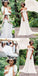 Popular Off the Shoulder Long A-line Ivory Chiffon Sexy Beach Wedding Dresses IN796