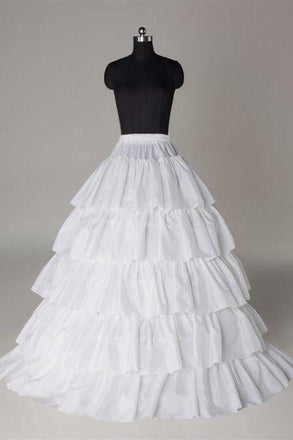 Fashion Wedding Petticoat Accessories 5 layers White Floor Length INP9