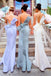 Appliqued Straps Mermaid Bridesmaid Dress with Bow INN4