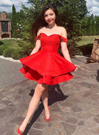 Cute Red Sweetheart Short Prom Dress,Homecoming Dress INO66