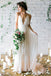 Simple Backless Beach Summer Wedding Dresses, Chiffon LongWedding Gowns IN108