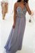 A-Line Spaghetti Straps Floor-Length Prom Dress with Lace Top INF20