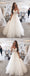 Elegant A-Line Spaghetti Straps Long Tulle Wedding Dress with Appliques INF1