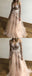 A Line Tulle Long Sleeves Appliques Cheap Prom Dresses INF61