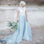Beautiful lace Top Short Sleeves Prom Dress, A Line Cheap Wedding Dresses ING4